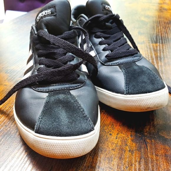 8 women's Adidas NEO matte, silver, black white fashion zumba dancing - Picture 1 of 11